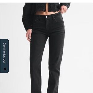 Abercrombie & Fitch Women's Black Straight Leg Jeans